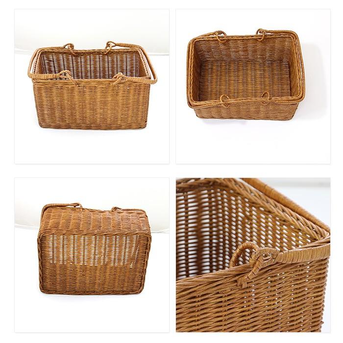松野屋 籐2本手ピクニックバスケット/かごバッグ : MERCADOメルカド