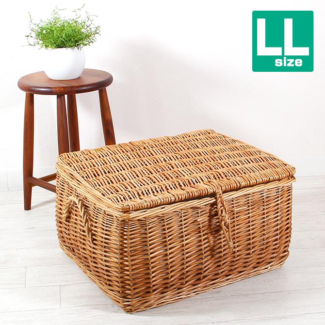 かご バスケット 収納 フタ付き 収納ボックス LLサイズ かわいい