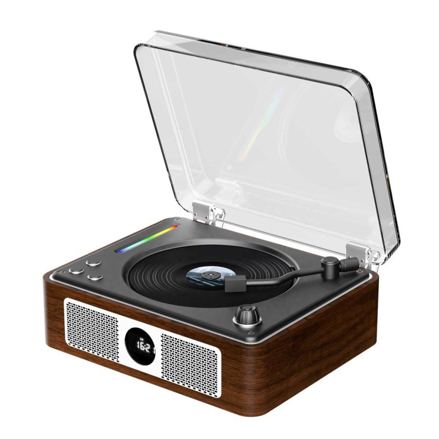 Color:ブラウン THINKYA CDプレーヤー Bluetooth受信/送信 レトロ 充電