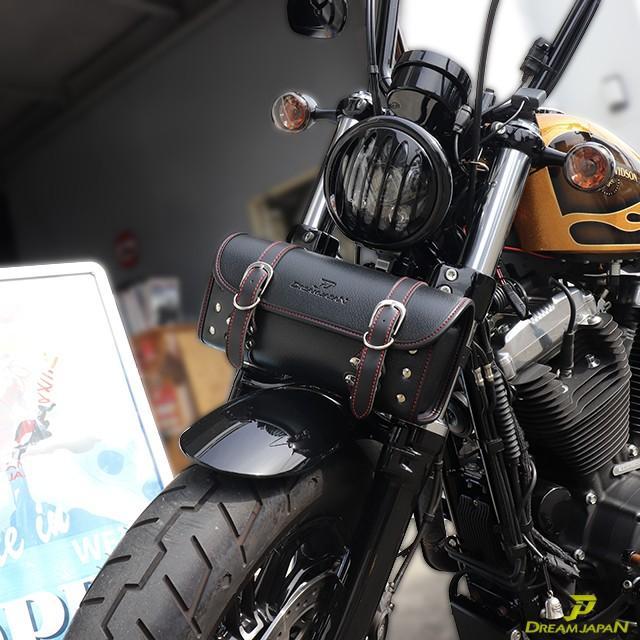 バイク ツールバッグ ワンタッチ型 黒 ブラック 内ポケット付き 簡単