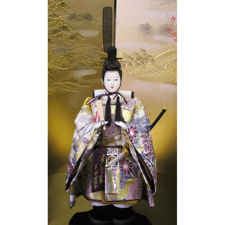 雛人形 ひな人形 立雛 道翠作 金彩京友禅 親王飾り コンパクト