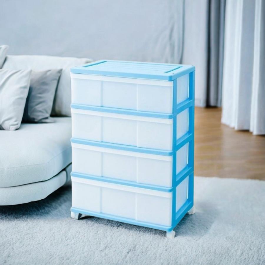 衣装ケース 収納ケース 引き出し プラスチック ワイド チェスト 4段