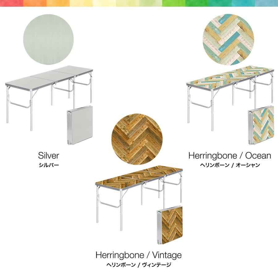 FIELDOOR（フィールドア） アウトドアテーブル 折りたたみ 180 高さ