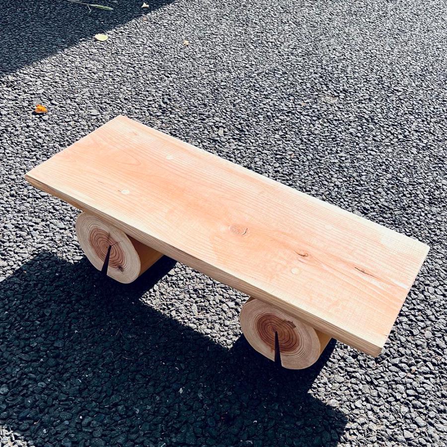 杉丸太 テーブル 椅子 スツール ディスプレイ 約60cm（長さ）×24.5cm