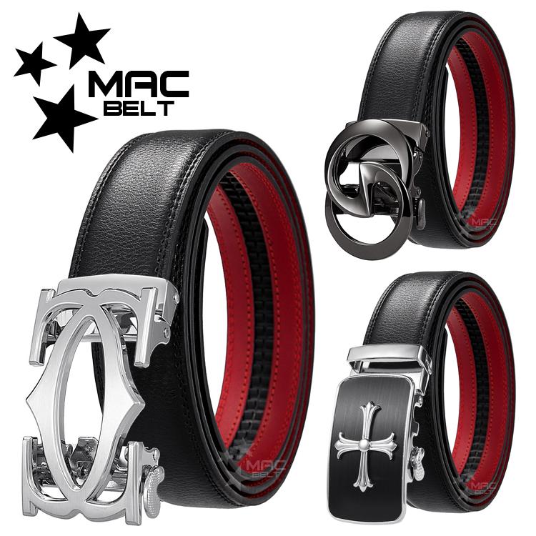 ベルト メンズ 無段階 本革 穴なし 大きいサイズ オートロック