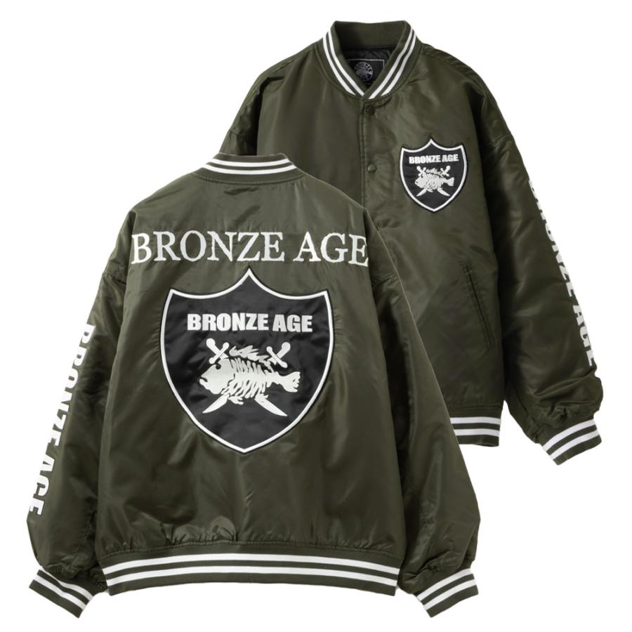 BRONZE AGE（ブロンズエイジ） スタジャン メンズ ゆったり ロゴ 刺繍