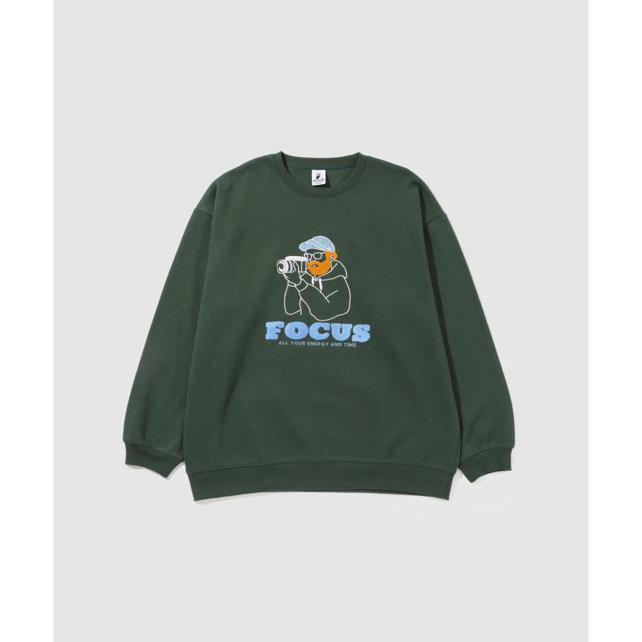 裏起毛 トレーナー メンズ 暖かい スウェット 髭 おじさん サガラ刺繍