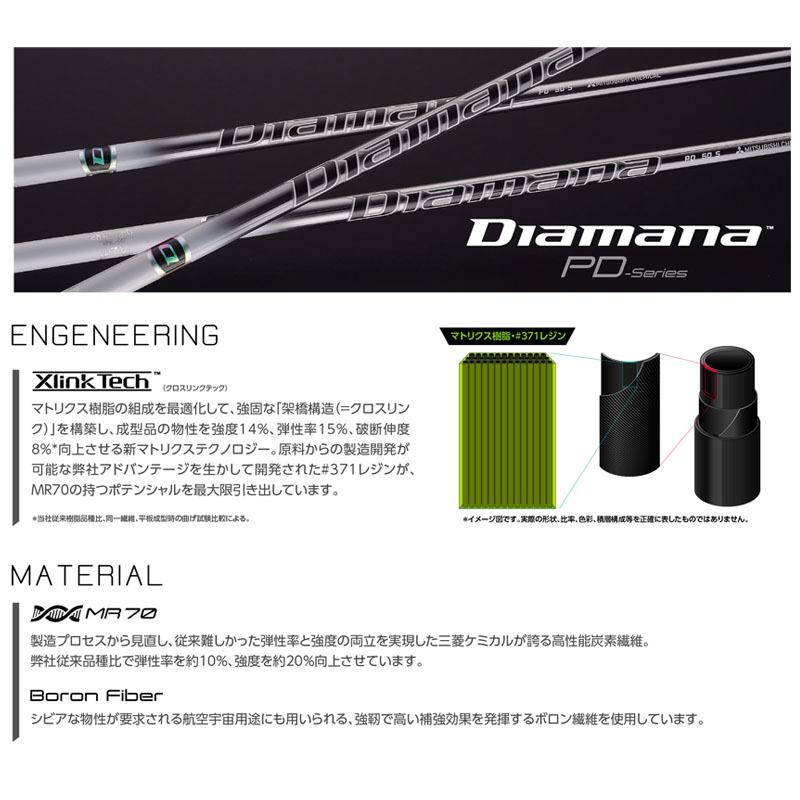 三菱ケミカル ディアマナ PD 60 ウッド用カーボンシャフト SR S X TX