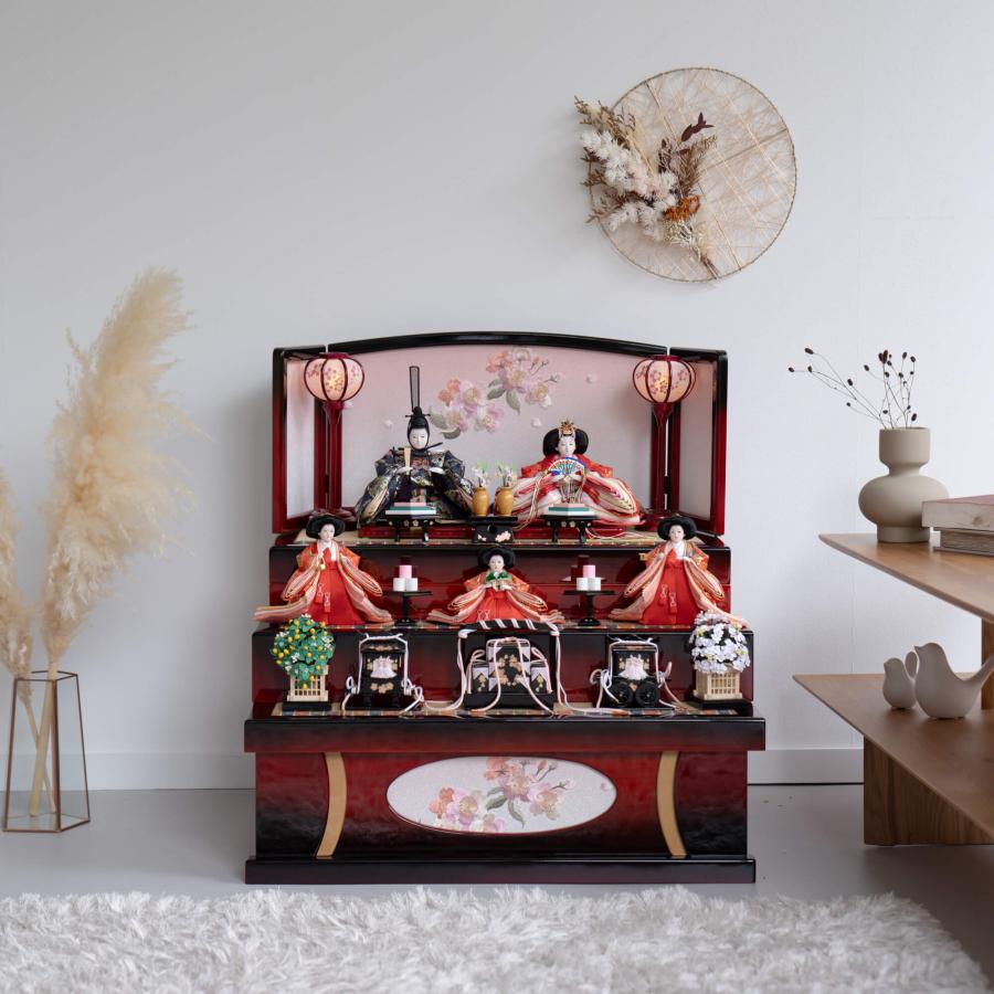 吉徳大光 雛人形 お雛様 コンパクト おしゃれ かわいい 木製 人気