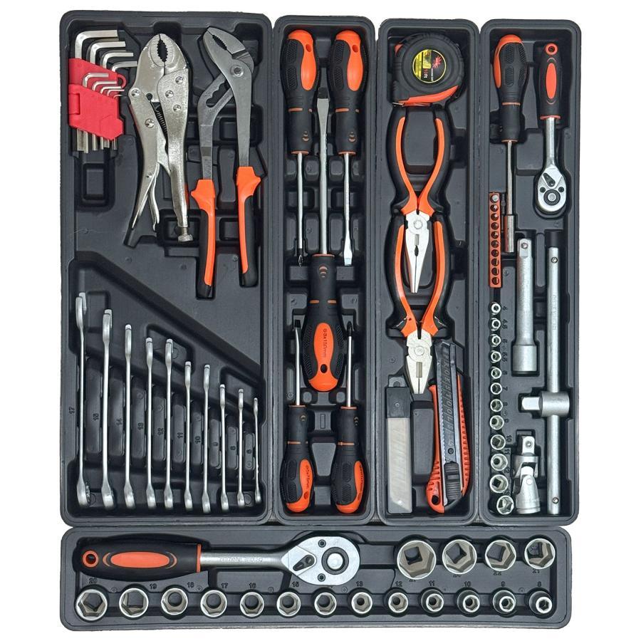 85pcs ツールセット ガレージツール 整備工具セット 車 家庭修理 DIY