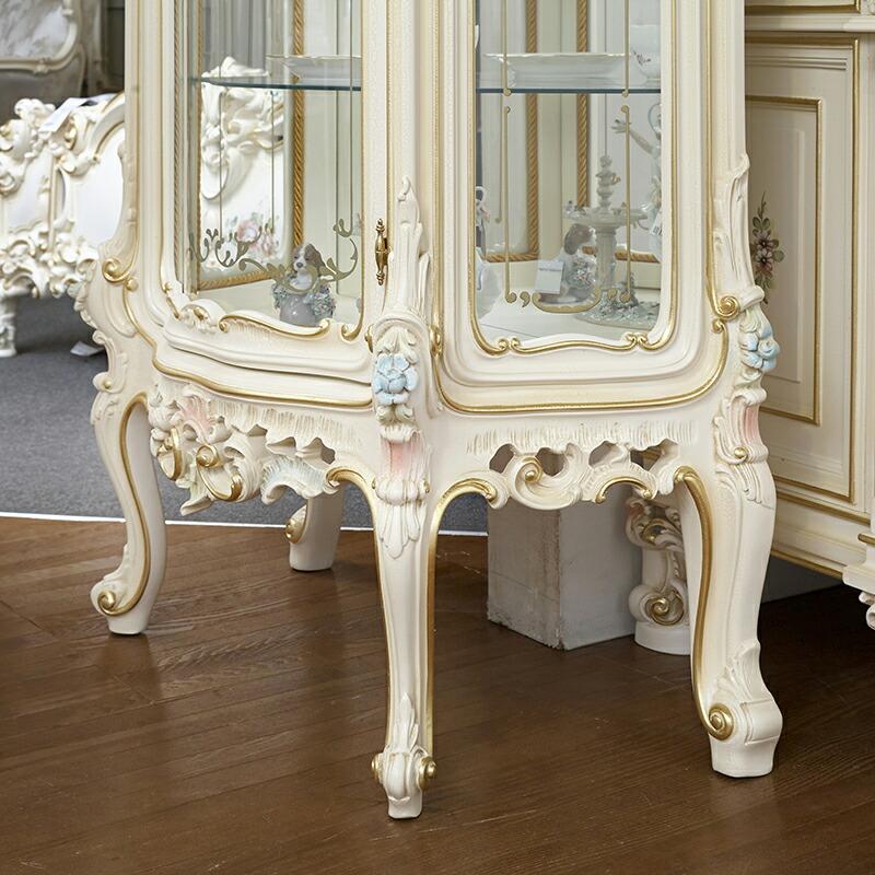 シリック 1ドアキャビネット (食器棚 飾り棚) ホワイト 幅81cm / SILIK