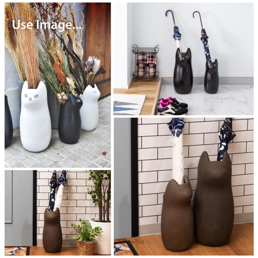 東谷 傘立て おしゃれ スリム 陶器 外置き 猫 コンパクト アンブレラ