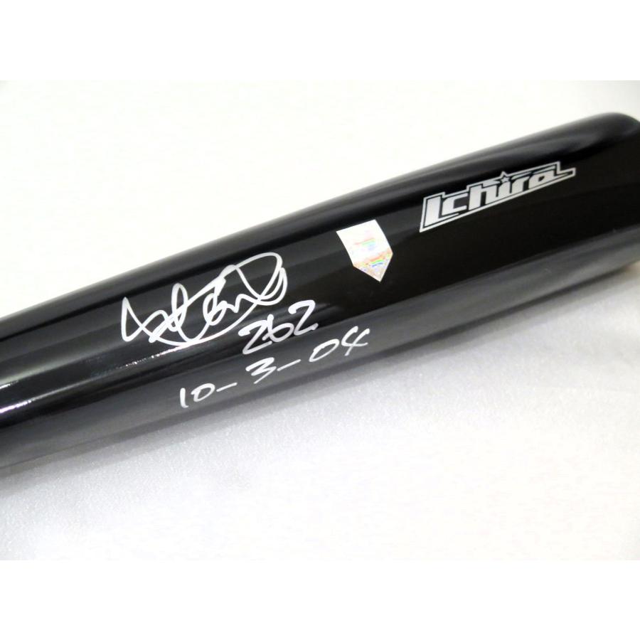 MS】イチロー直筆サイン年間最多安打記録262及び日付10-3-04書込み入り