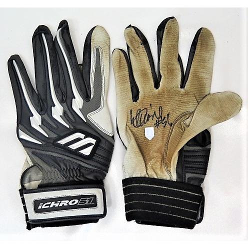 MS】イチロー2004年実使用・直筆サイン入バッティンググローブ！ 検