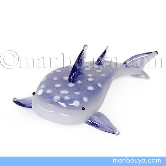 ジンベエザメ グッズ ガラス細工 ミニチュア 雑貨 水族館 グラス