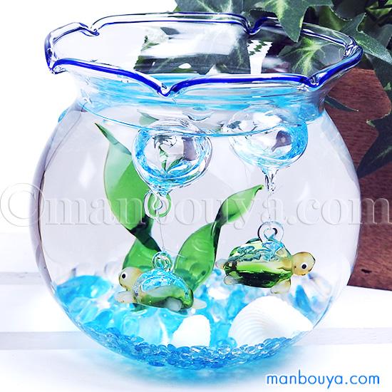 浮き玉 ガラス細工 ミニチュア カメ 雑貨 プレゼント 海の生き物 浮き