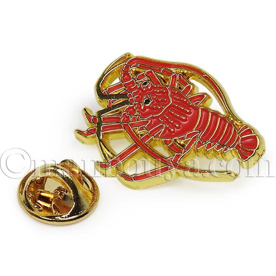 伊勢海老 グッズ エビ ピンバッジ アクセサリー 水族館 おみやげ