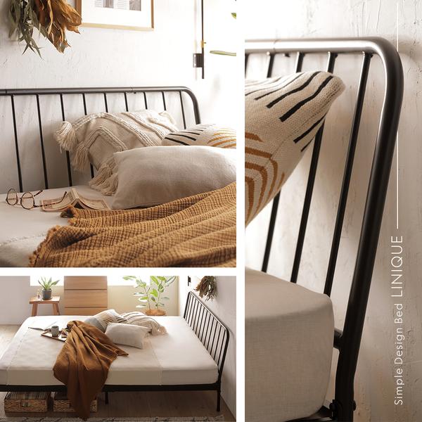 パイプベッド ダブル ベッドフレームのみ ブラック スチール ヘッド