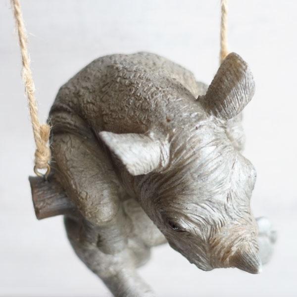 サイ 壁掛け おしゃれ 置物 ぶら下がり オブジェ かわいい 置き物