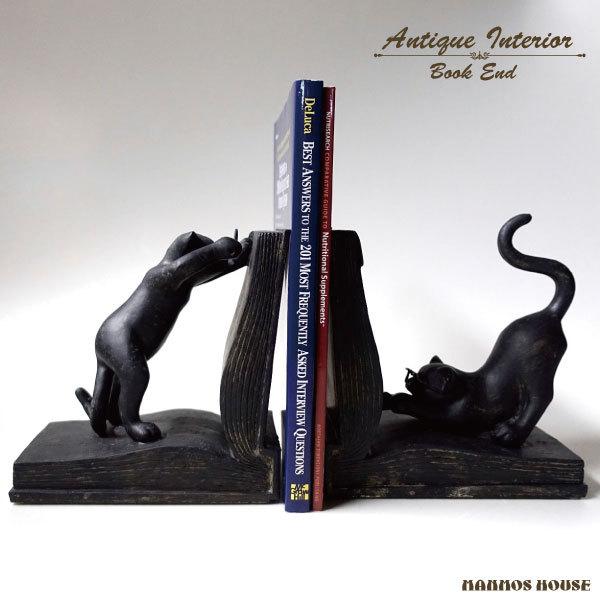 ブックエンド おしゃれ 本立て ねこ 猫 かわいい 卓上 ブックスタンド