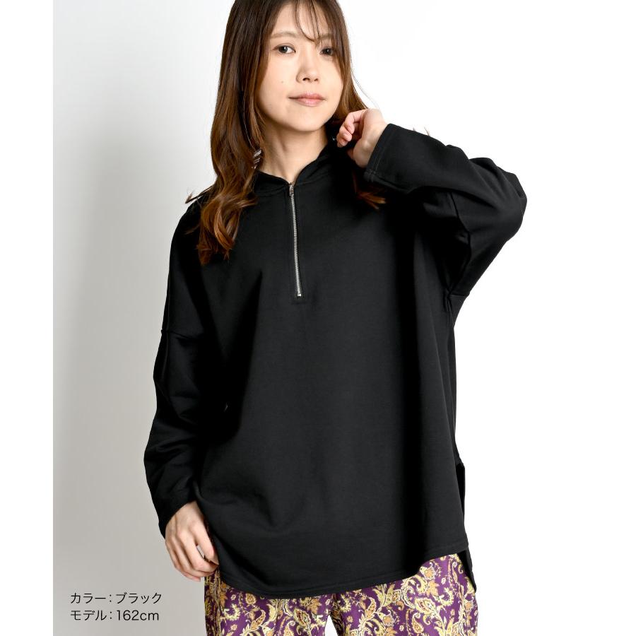 marai（マーライ） ハーフジップ スウェット レディース 長袖 トップス