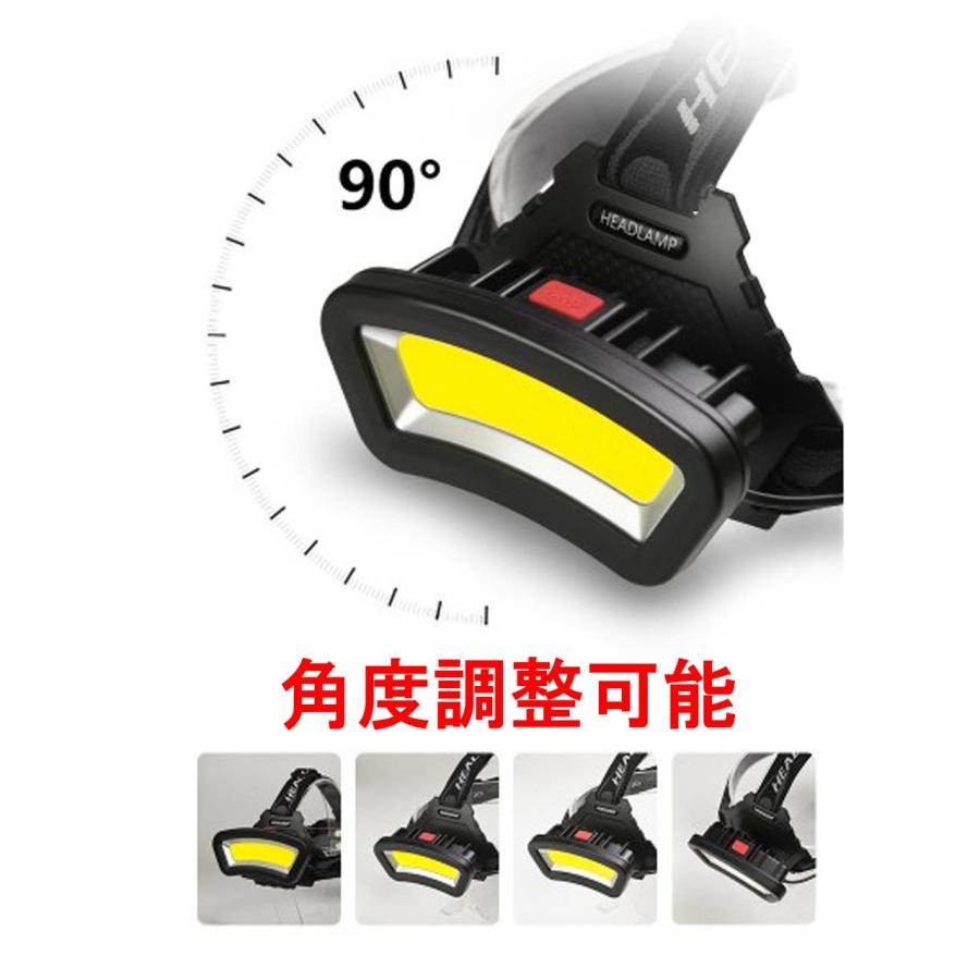 ヘッドライト 充電式 充電器 led 最強ルーメン ledヘッドライト ヘット