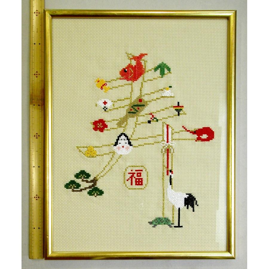 メール便可 マリヤオリジナルクロスステッチ刺繍セット 「新年寿飾り