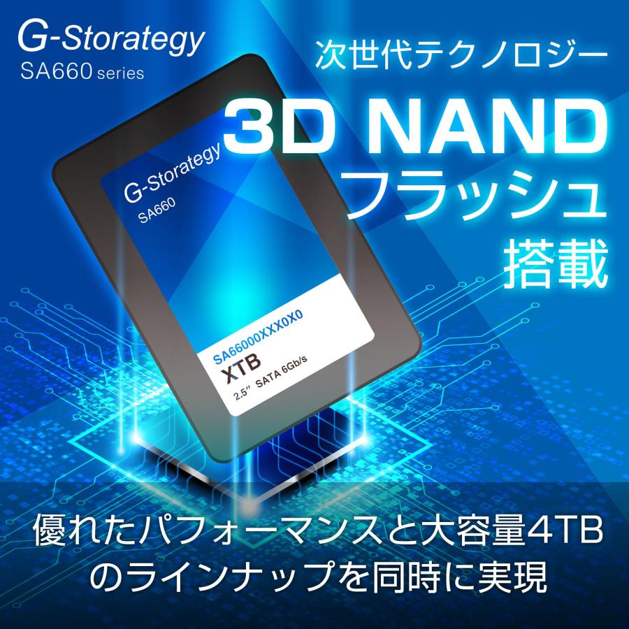 SSD 4TB 内蔵 M.2 3D NAND 増設 読み取り510MB/s 書き込み460MB/s 高
