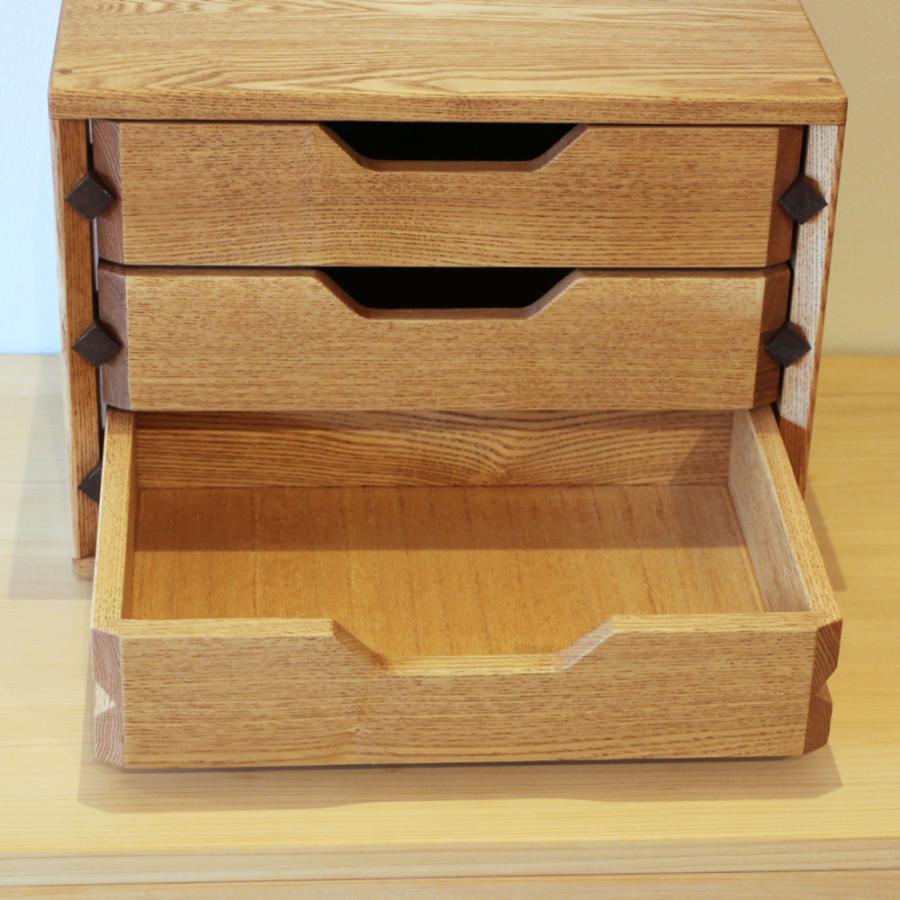 小引出し 3段 書類入れ B5 ミニチェスト 木製 無垢 おしゃれ 幅35cm