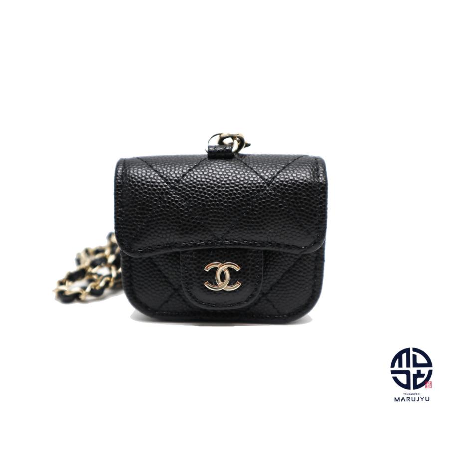 CHANEL（シャネル） マトラッセ ココマーク キャビア 黒 イヤホン