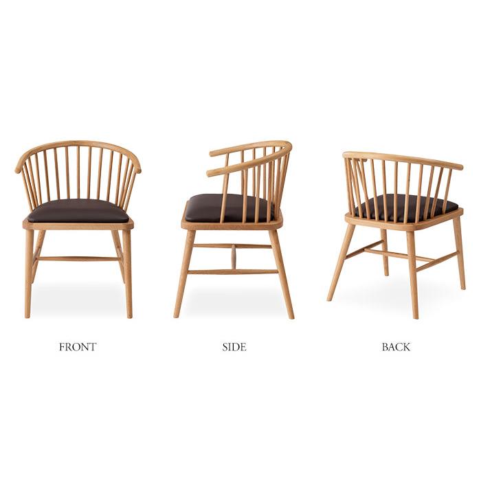オーク材ウィンザーチェア 木製ダイニングチェア 椅子6[d] : MARUSYOU