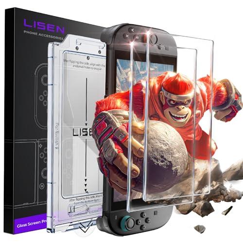 LISEN 対応 switch 2 保護フィルム2枚入り全面保護 強化ガラス