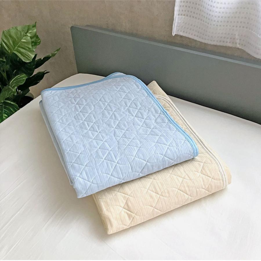 ロマンス小杉 冷感 夏用敷きパッド アイスミンEX 麻 シングルサイズ