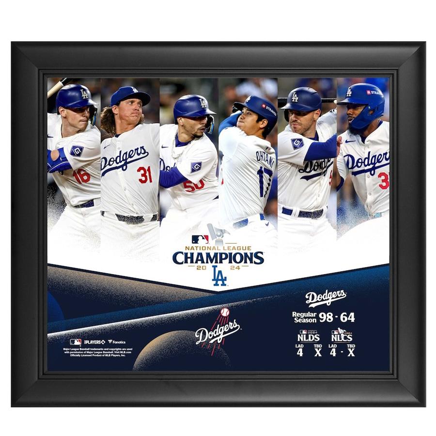 MLB ドジャース フォトフレーム 2024 ナショナルリーグ優勝記念 Framed