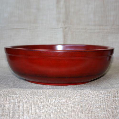 みよし漆器本舗 天然木製 尺8寸 こね鉢 54cm 根来塗り 蕎麦打ち そば