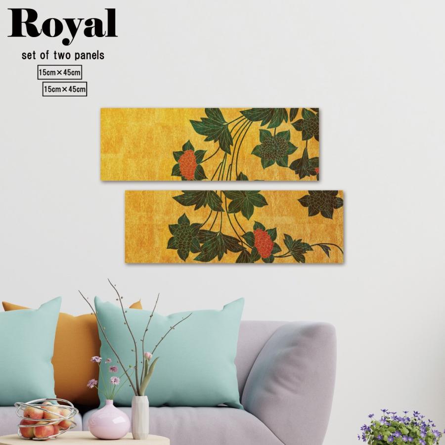 ファブリックパネル 和 2連 和柄 和風 和モダン 和室 和花 桜 着物柄