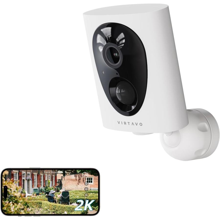 virtavo 防犯カメラ 屋外 ワイヤレス 充電式 カラフルナイトビジョン