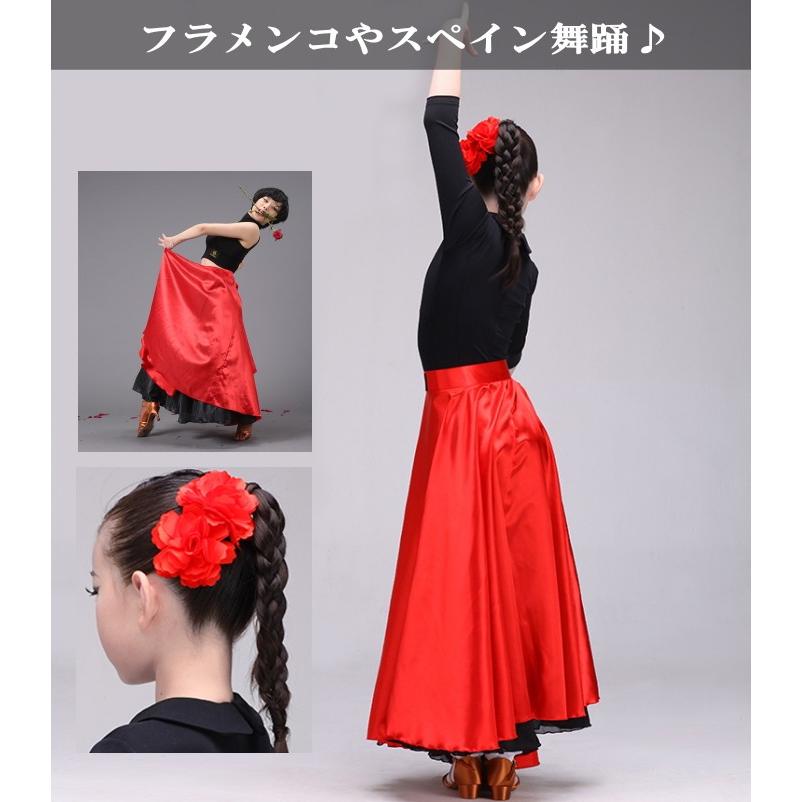 巻きスカート ロングスカート フレア レイヤード ダンス衣装 社交