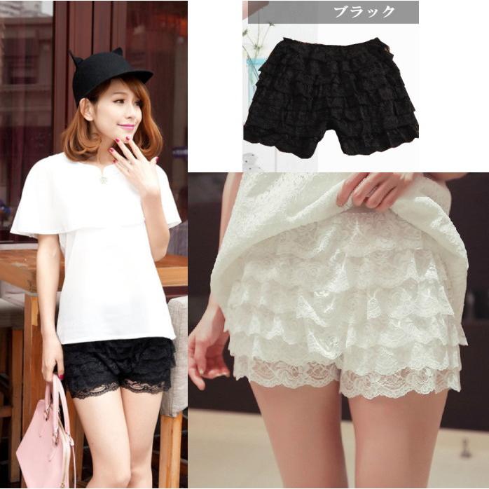 完売 ダンス衣装 見せパン キッズ 8段フリル レースペチコート