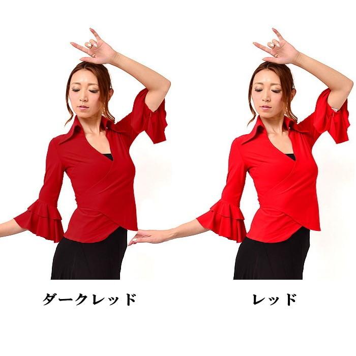 完売 カシュクール/フラメンコ トップス フラメンコ衣装 社交ダンス