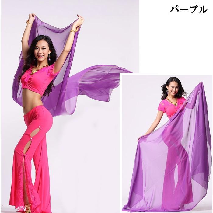 ベリーダンス 大判 ベール【パープル】シフォン 軽やか素材 アラビアン