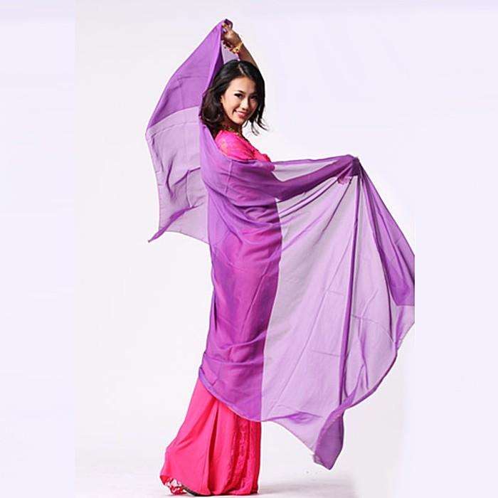 ベリーダンス 大判 ベール【パープル】シフォン 軽やか素材 アラビアン