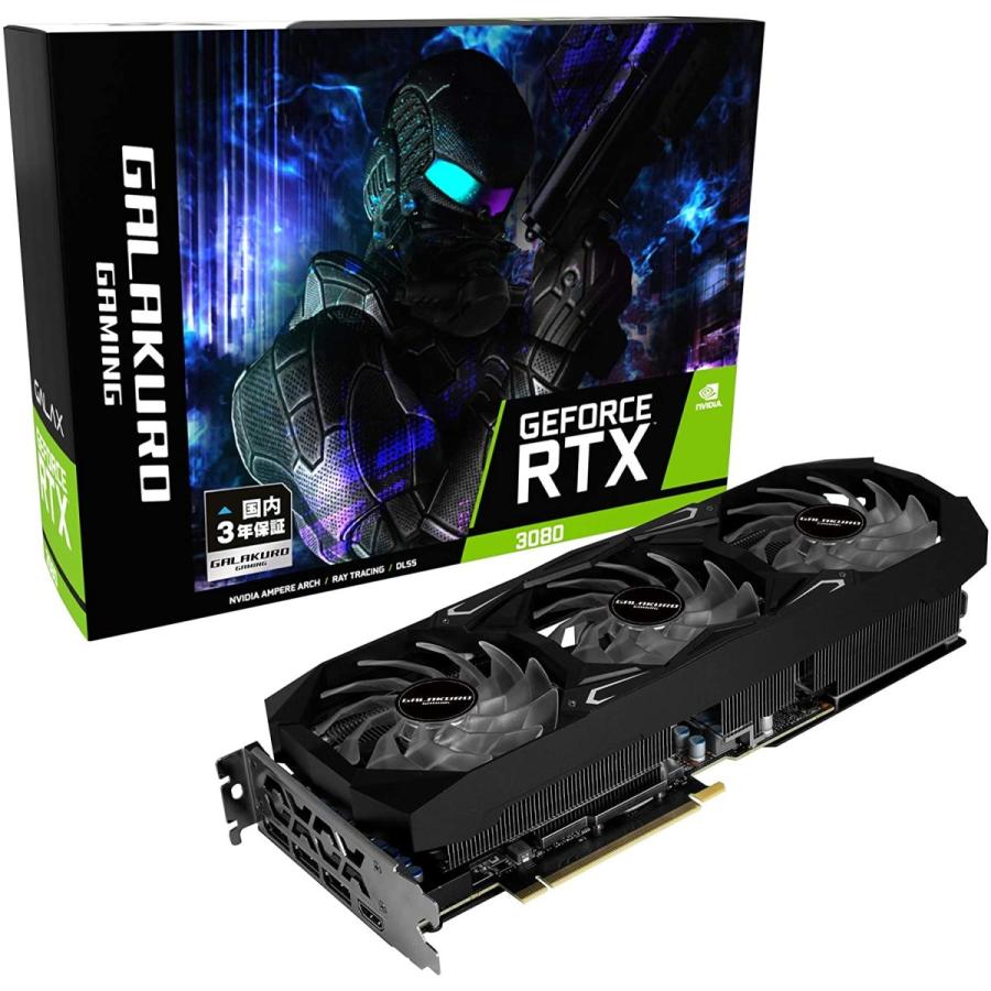 GALAKURO GAMING 玄人志向 NVIDIA GeForce RTX3080搭載 グラフィック