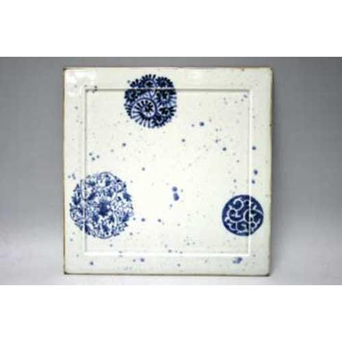 有田焼スクエア・ディナープレート唐草丸紋 : せともの屋みさ伝 - 通販