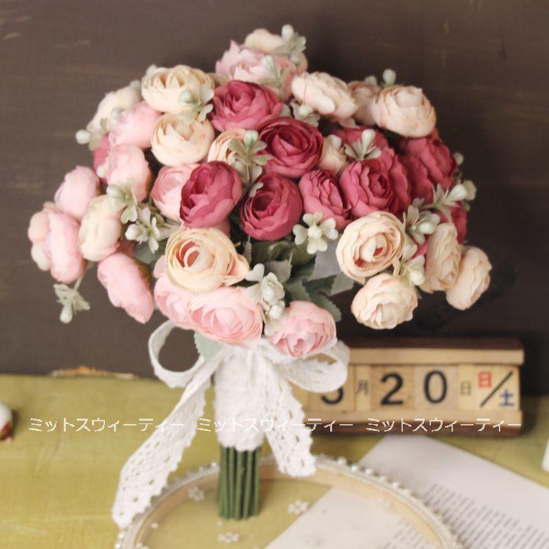 ウエディングブーケ 二次会 結婚式 造花 ウェディング 花嫁 ブライダル