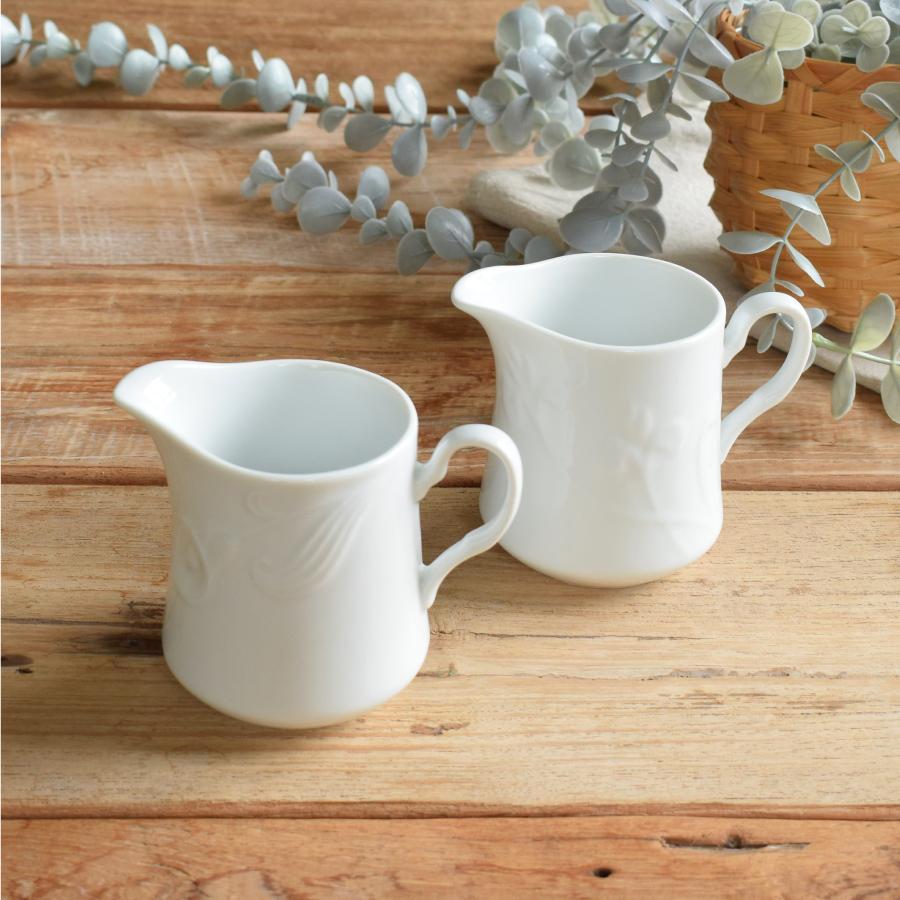 食器 おしゃれ ミルクピッチャー 3柄の素敵なレリーフクリーマー