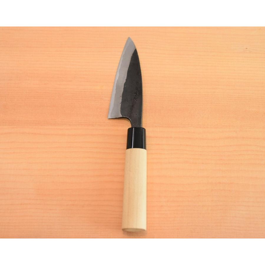 高級包丁 鯵切両刃 3.5寸 青紙2号 黒打 高品質 日本製 切れ味抜群