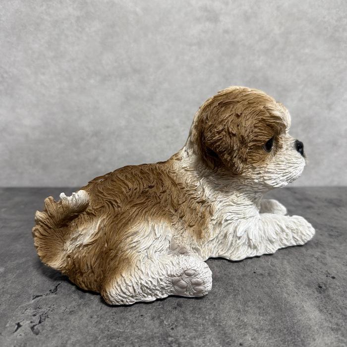 犬 置物 おしゃれ リラックスシーズー 茶白 かわいい 動物 インテリア