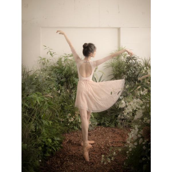 バレエ レオタード 大人 イイレイル 長袖 黒 ピンク : バレエ専門店