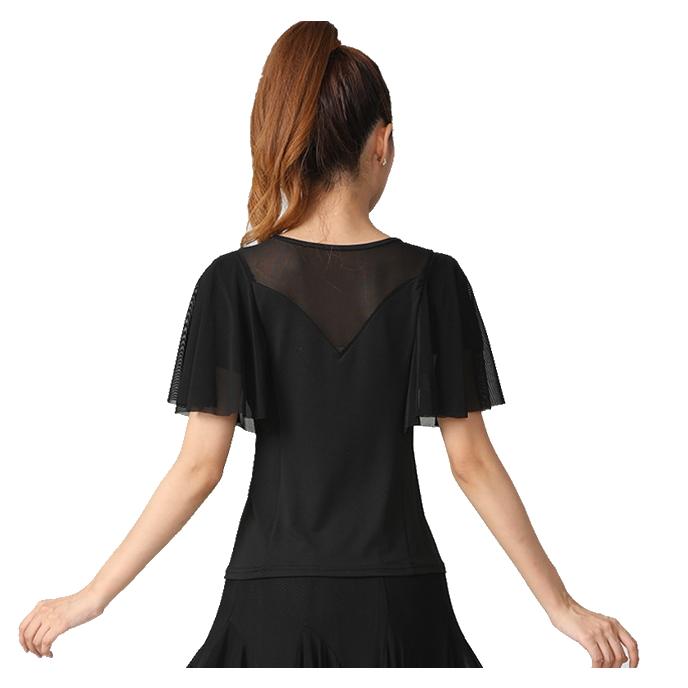 着痩せ Tシャツ ブラウス ダンス 衣装 社交ダンス フラメンコ トップス